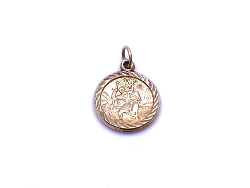 9ct Yellow Gold St Christopher Pendant