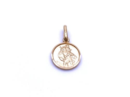 9ct Yellow Gold St Christopher Pendant
