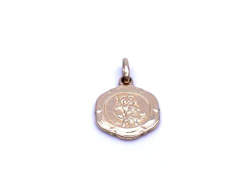 9ct Yellow Gold St Christopher Pendant