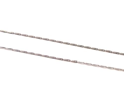 18ct White Gold Fancy Chain 18 inch