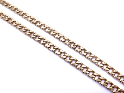 9ct Yellow Gold Flat Curb Chain 20 inch