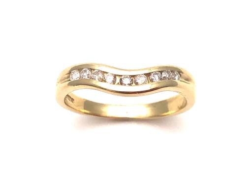 18ct Yellow Gold Diamond Wishbone Ring