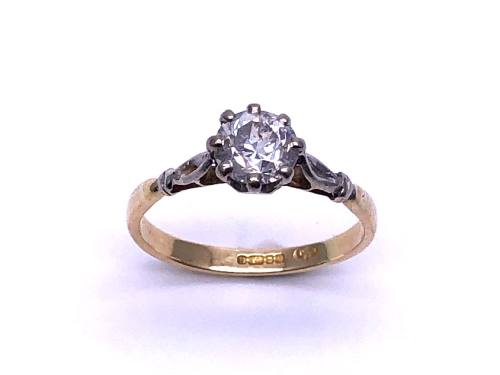 18ct Yellow Gold Diamond Solitaire Ring