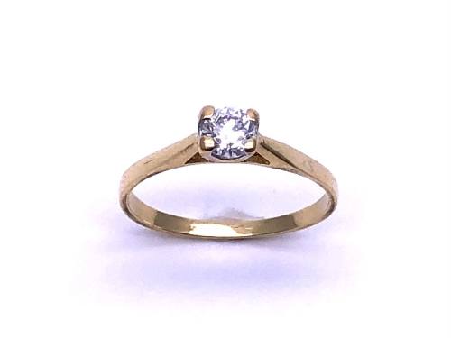 18ct Yellow Gold Diamond Solitaire Ring