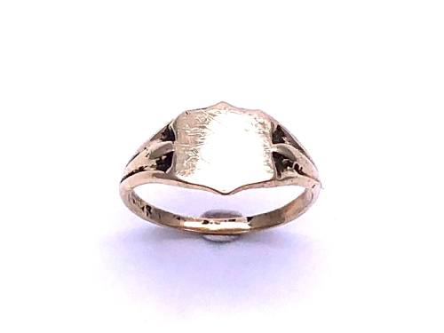 9ct Yellow Gold Baby Shield Signet Ring