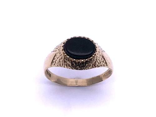 9ct Yellow Gold Onyx Signet Ring