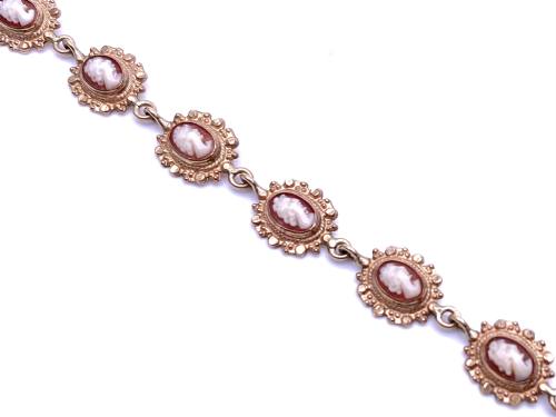 9ct Yellow Gold Cameo Bracelet
