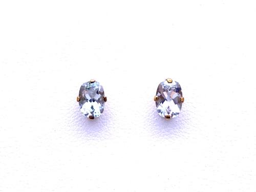 9ct Aquamarine Stud Earrings