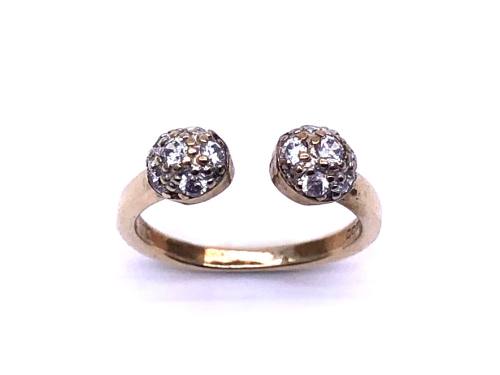 9ct Yellow Gold CZ Torque Ring