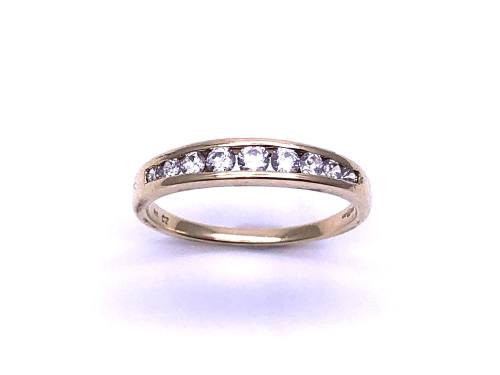 9ct Yellow Gold CZ Eternity Ring