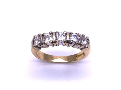 18ct Moissanite 5 Stone Ring