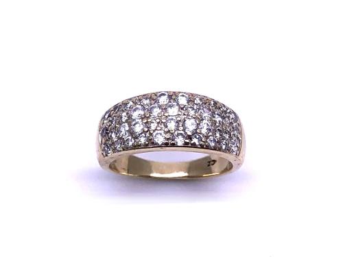 9ct Yellow Gold CZ Pave Ring