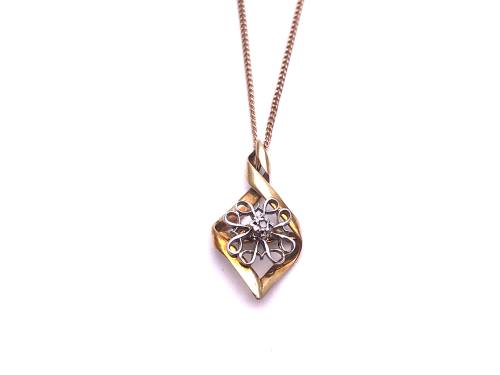 9ct Fancy Diamond Pendant