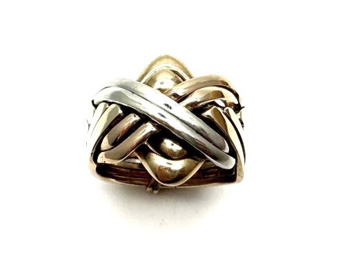 9ct 3 Colour Gold Puzzle Ring
