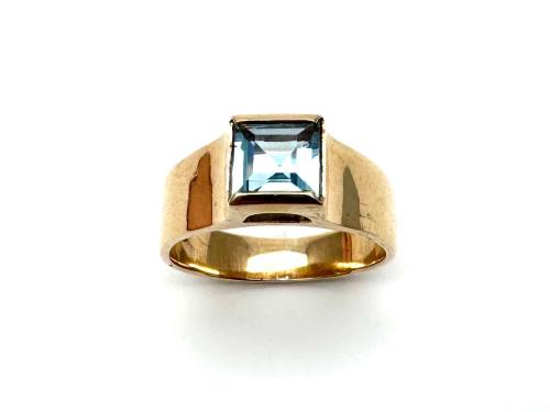 9ct Yellow Gold Aquamarine Ring