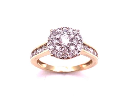 18ct Yellow Gold Diamond Cluster Ring