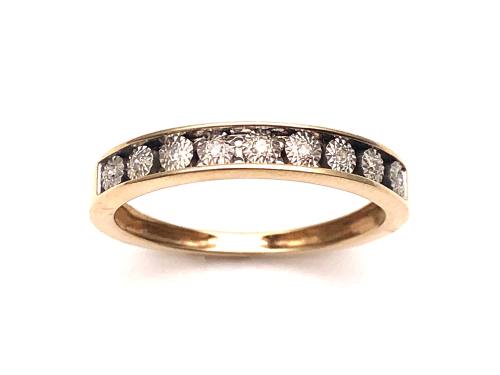 9ct Yellow Gold Diamond Eternity Ring