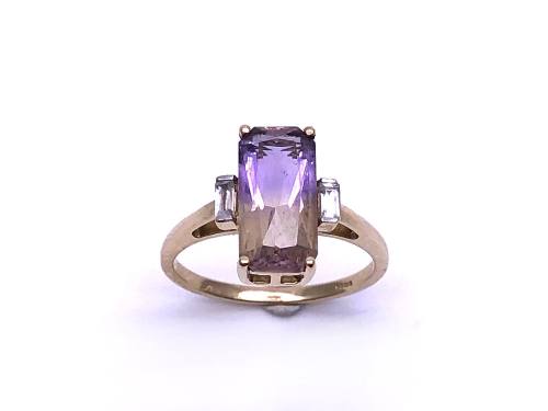 9ct Yellow Gold Ametrine & Topaz Ring