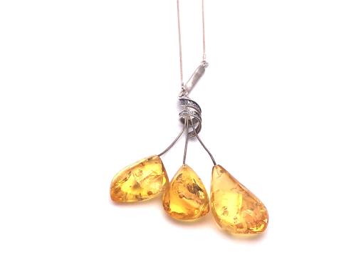 Amber Swirl Necklet 16 or 18 inches