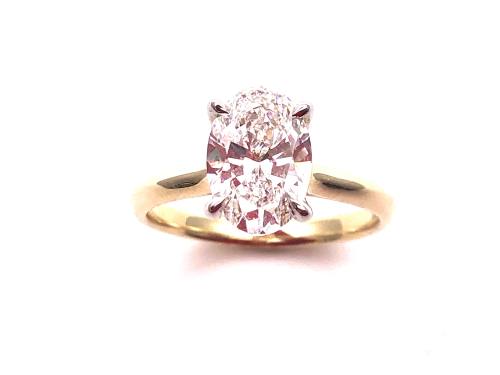 9ct Laboratory Grown Oval Diamond Solitaire 2.02ct