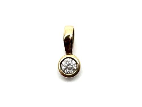 9ct Yellow Gold Diamond Pendant