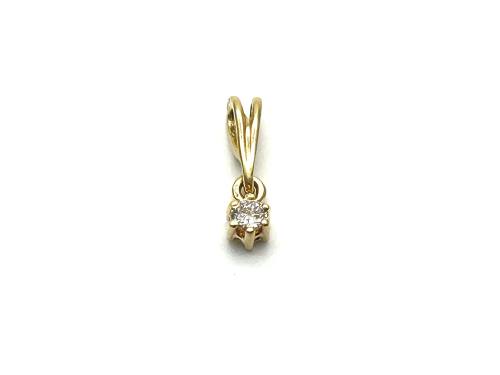 18ct Yellow Gold Diamond Pendant