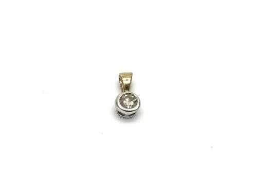 9ct Yellow & White Gold Diamond Pendant