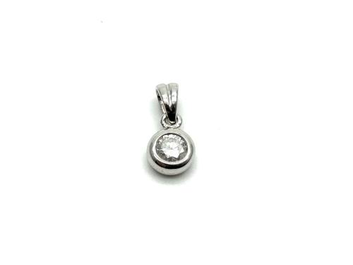 18ct White Gold Diamond Pendant