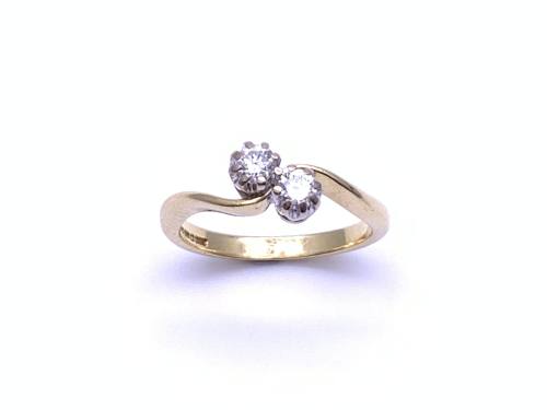 18ct Diamond 2 Stone Ring 0.27ct