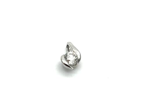 9ct White Gold Diamond Pendant