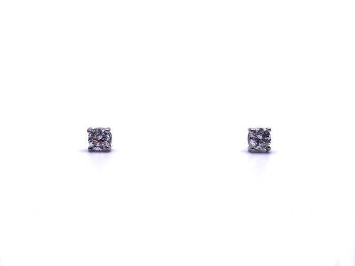 18ct Diamond Solitaire Stud Earrings