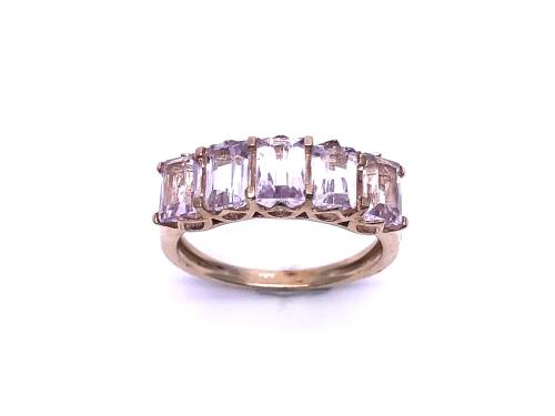 9ct Yellow Gold Kunzite 5 Stone Ring