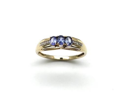 9ct Tanzanite & Diamond Ring