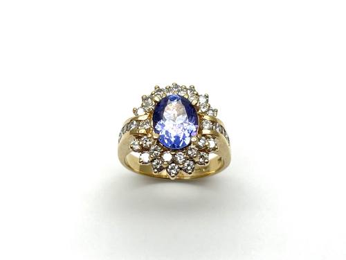 14ct Tanzanite & Diamond Ring