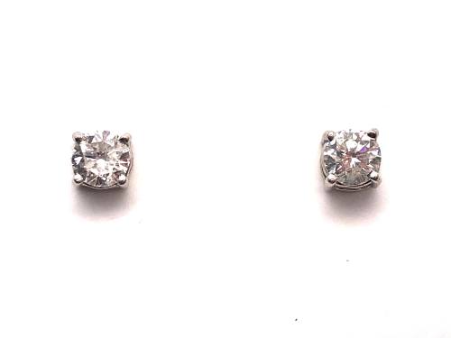 18ct Diamond Solitaire Stud Earrings