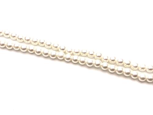 Silver Rhodium Plated Shell Pearl Bracelet