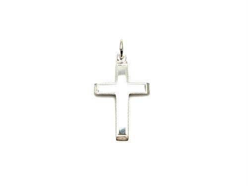 Silver Milgrain Cross Pendant