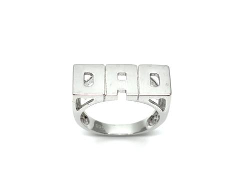 Silver Basket Side Dad Ring