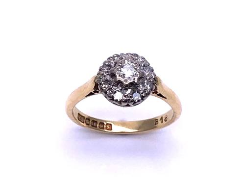 18ct Yellow Gold Diamond Cluster Ring