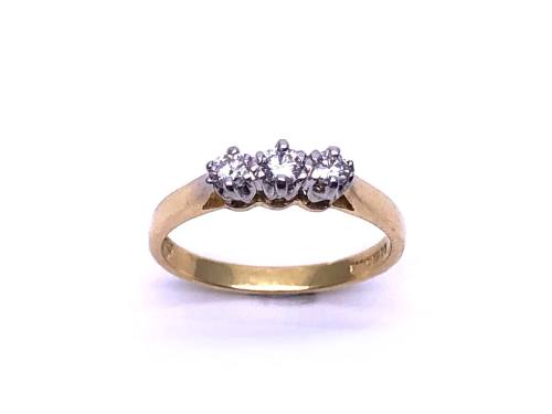 18ct Yellow Gold Diamond 3 Stone Ring