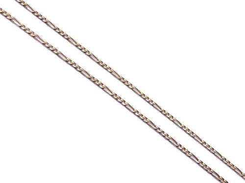 9ct Yellow Gold Figaro Chain 17 inch