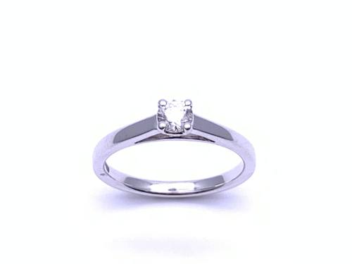 18ct White Gold Diamond Solitaire Ring
