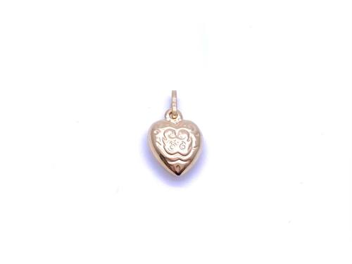 9ct Yellow Gold Heart Pendant