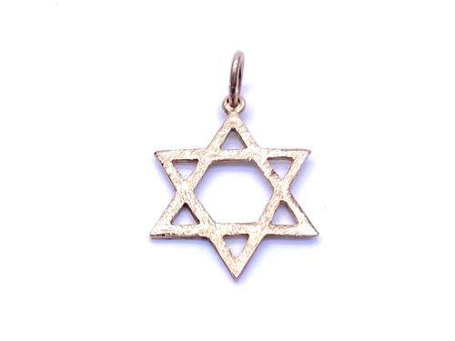 9ct Yellow Gold Star Of David Pendant