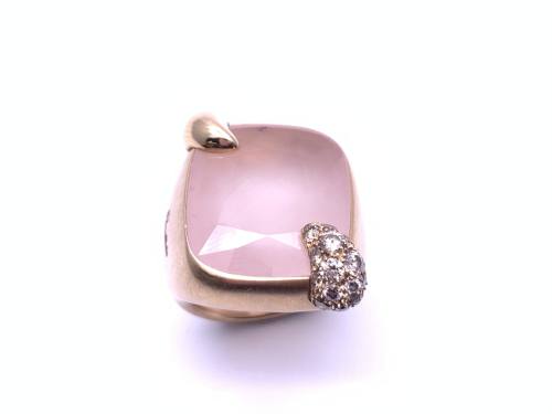 Pomellato Rose Quartz & Diamond Ring