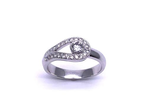 Platinum Diamond Fancy Solitaire Ring 0.54ct