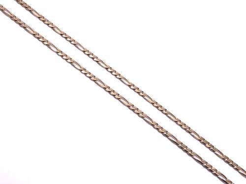 9ct Yellow Gold Figaro Chain 24 Inches