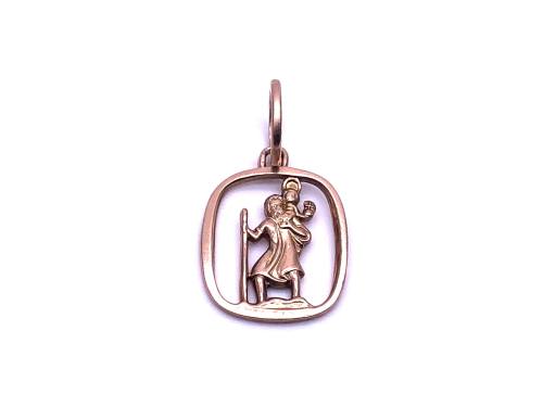 9ct Rose Gold St Christopher Pendant