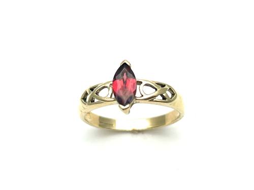 9ct Yellow Gold Rhodolite Garnet Ring