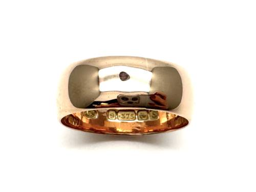 Secondhan 9ct Rose Gold Plain Wedding Ring 8mm